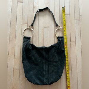 Marlon Emerald Suede Shoulder Bag